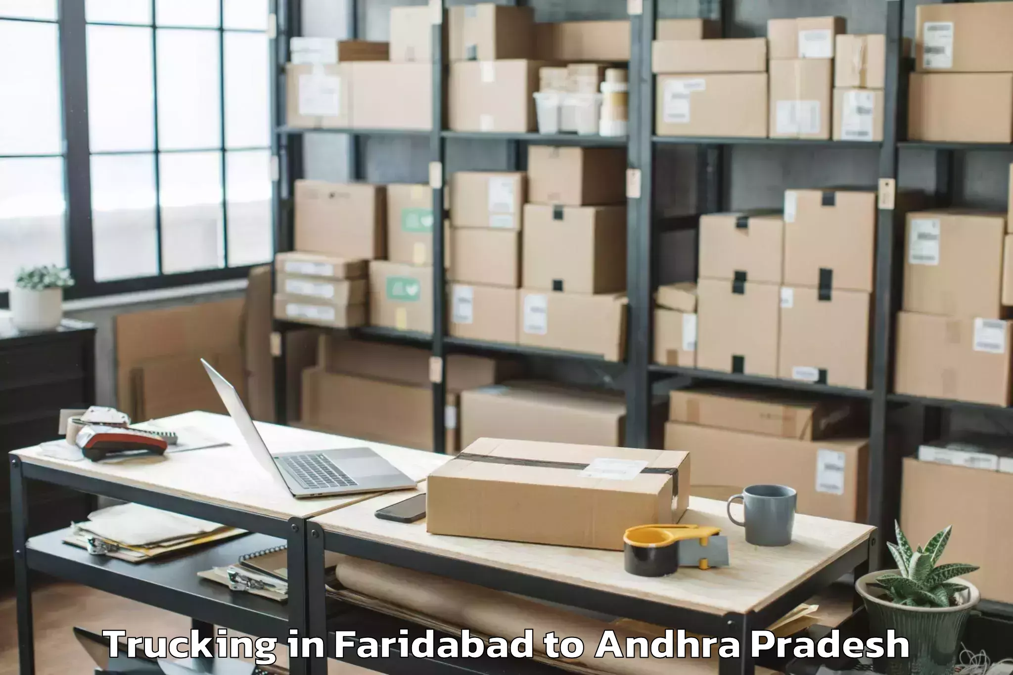 Easy Faridabad to Yeddana Pudi Trucking Booking